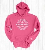 The Carolina Vintage Hoodie Charlotte - Safety Pink