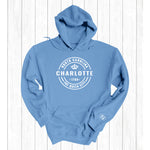 The Carolina Vintage Hoodie Charlotte - Carolina Blue