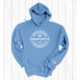 The Carolina Vintage Hoodie Charlotte - Carolina Blue