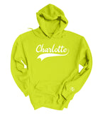 North-South Baseball Font Customizable Hoodie - Safety Green