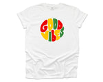 Good Vibes Black History - Red/Yellow/Green on White T-shirt