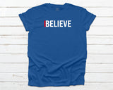 I Believe T-shirt Royal and Red