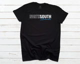 NorthSouth Open Brand T-shirt - Black/White/Neon Blue