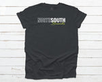 NorthSouth Open Brand T-shirt - Heather Dark Grey/White/Neon Green