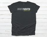 NorthSouth Open Brand T-shirt - Heather Dark Grey/White/Neon Green