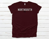 NorthSouth Outlined Heather T-shirt - Heather Cardinal