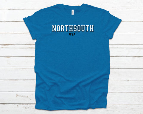 NorthSouth Outlined Heather T-shirt - Heather Deep Teal