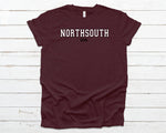 NorthSouth Outlined Heather T-shirt - Heather Maroon