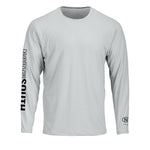 Long Sleeve Extreme Performance UPF 50+ Tee Aluminum. Sun Protection Tee for Outdoor Activities.