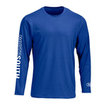 Long Sleeve Extreme Performance UPF 50+ Tee Royal. Sun Protection Tee for Outdoor Activities.