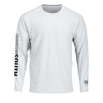 Long Sleeve Extreme Performance UPF 50+ Tee White. Sun Protection Tee for Outdoor Activities.