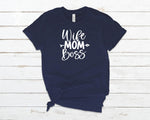 Wife-Mom-Boss T-shirt Midnight Navy