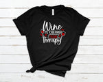 Wine Is Cheaper Than Therapy T-shirt Black